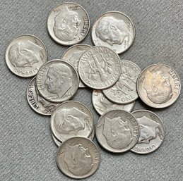 #1 - 15pc Silver Roosevelt Dimes