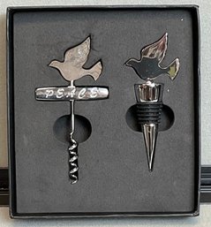 Peace Wine Stopper & Corkscrew