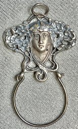 Art Nouveau Sterling Charm Holder Pendant