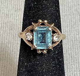 Vintage 10k Gold Topaz Ring