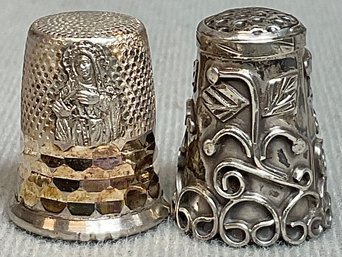 2 Sterling Silver Thimbles