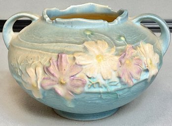 Roseville Pottery Blue Cosmos Vase