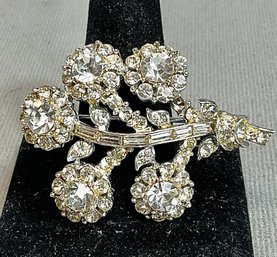 Rhinestone Flower Brooch