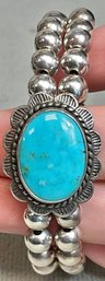 Carolyn Pollack Relios Turquoise & Sterling Bead Bracelet