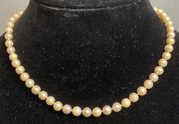 Pearl Necklace 14k Gold Clasp