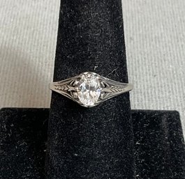 Sterling & Clear Stone Ring