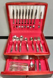 Holmes Edwards Deep Silver Flatware Service For 5 Plus Extras