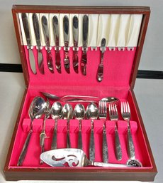 International Stainless Flatware Service For 4 Plus Extras