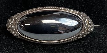 Sterling Silver Hematite Brooch