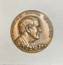 Bronze Thomas Alva Edison Hall Of Fame Medal