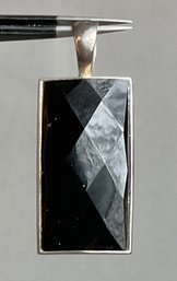 Silpada Sterling Silver & Faceted Black Onyx Pendant