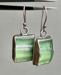 Sterling Roman Glass Earrings