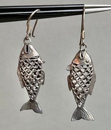 Sterling Fish Dangle Earrings