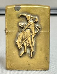 Brass Marlboro Bucking Bronco Zippo Lighter
