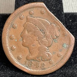 1848 Braided Hair Large Cent - Clipped