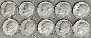 #2 - 10pc Silver Roosevelt Dimes