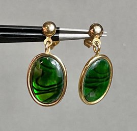 14k Gold Filled Abalone Earrings