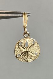 Small 14k Gold Sand Dollar Pendant