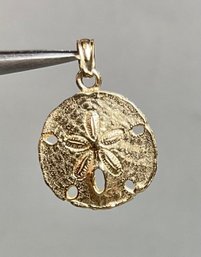 14k Gold Sand Dollar Pendant