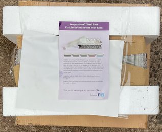 Temptations Floral Lace Baker W/ Wire Rack - New