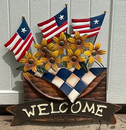 Metal Hanging Welcome Sign