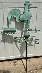 Vintage Copper Rooster Weathervane