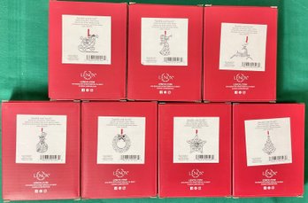 7 Lenox Sparkle & Scroll Ornaments - New