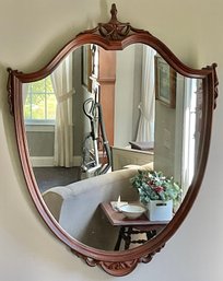 Mahogany Shield Wall Mirror