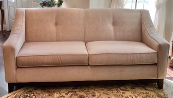 Beautiful Tan Two Cushion Sofa