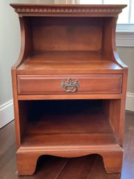 Cherry Wood Step Back Nightstand - Davis Cabinet Company