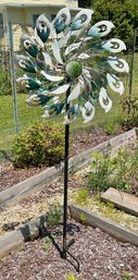 Metal & Colorful Crystal Garden Wind Spinner