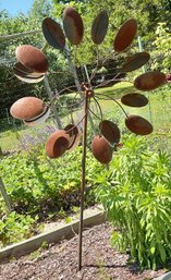 Metal Kinetic Wind Spinner Sculpture