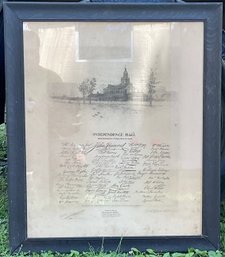 Antique Independence Hall Lithograph