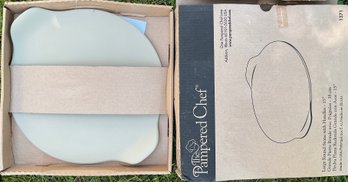 Pampered Chef Large Round Stone W/ Handles - New