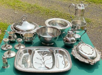 Large Silver Plate Lot