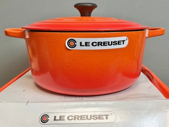 Le Creuset Orange Flame 7.25qt Covered Casserole - New