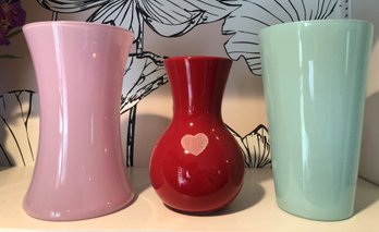 3 Colorful Vases