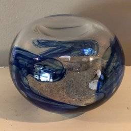 Cape Cod Glass Studios Handblown Beach Theme Paperweight