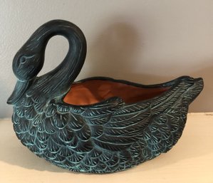Redware Swan Planter