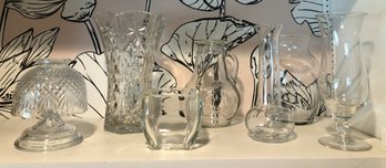 Clear Glass Lot W/ Fairy Lamp