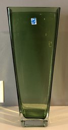 Pretty Green Glass Vase