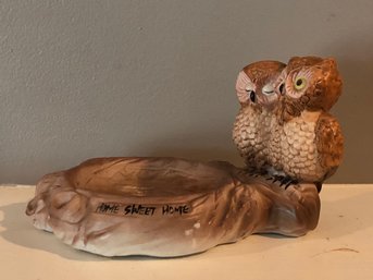 Ceramic Owl Dish - Home Sweet Home