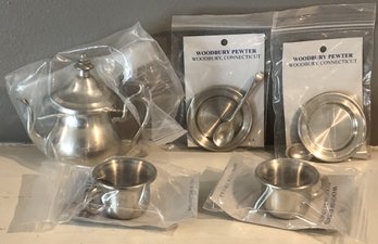 Vintage Woodbury Pewter 5pc Miniature - New