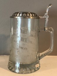 Domex - Germany Beer Stein - Etched Ship/ Nautical