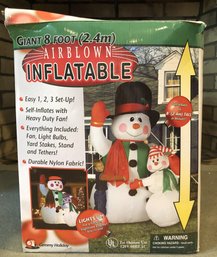 8ft Giant Inflatable Snowmen - Lights Up