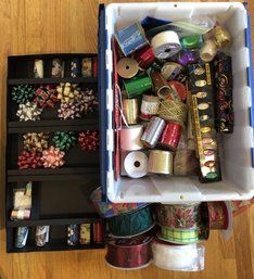 Christmas Ribbon/ Wrapping Paper Lot