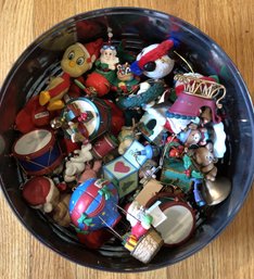 Cookie Tin Full Hallmark Christmas Ornaments