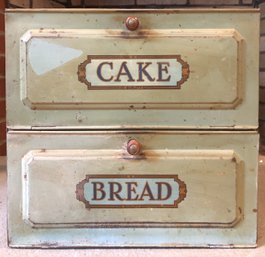 Antique Metal Cake & Bread Box