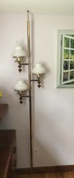 Vintage Compression Light - Milk Glass Shades