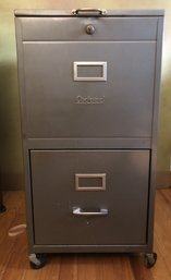 Vintage Metal Oxford File Cabinet W/ Keys